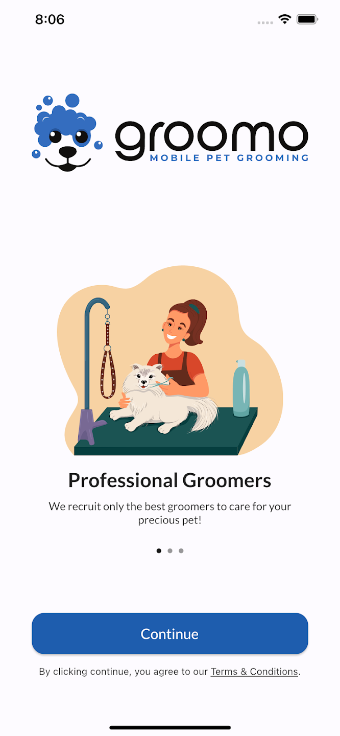 groomo mobile app